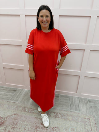 Around Town Dress - Red