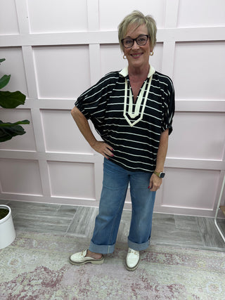 Effortless Lines Top - Black