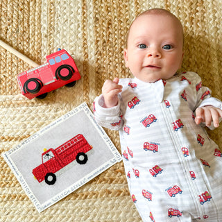 Dalmatian in Fire Truck Canvas