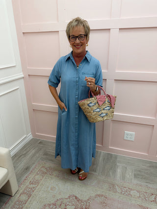 Main Street Denim Dress - Light Denim