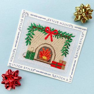 Christmas Fireplace Canvas