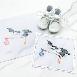 Stork Canvas - Pink