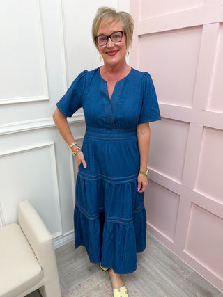 Saddle Up Tiered Dress