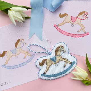 Rocking Horse Canvas - Blue