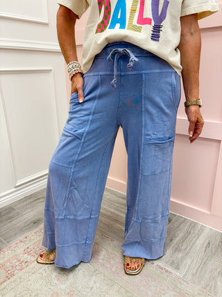 The Stevie Washed Pant - Misty Blue