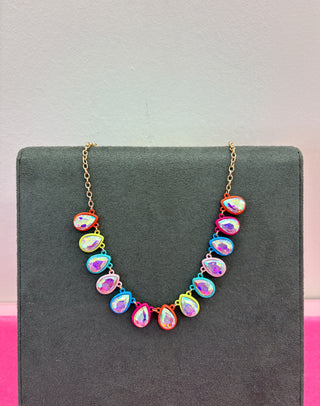Confetti Teardrop Necklace