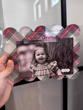 Plaid Holiday Frame: My First Christmas