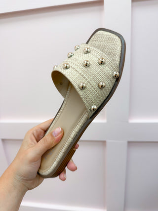 Corky's: Come Aboard Sandal - Raffia with Pearls