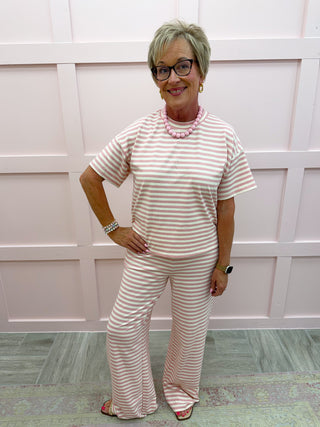 Stella Striped Tee Shirt - Pink
