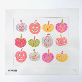 12 Pumpkins Needlepoint Canvas