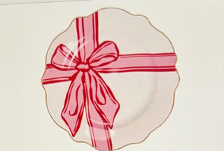 Set of 4 Peppermint Present Appetizer Plate