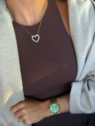 Open Heart Diamond Necklace