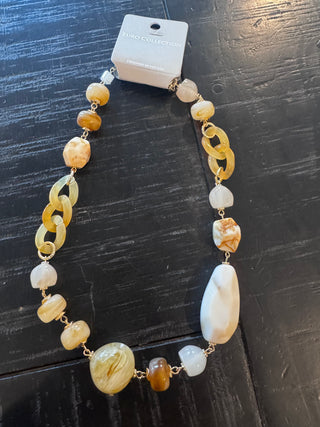 November Muse Necklace - Sand/Cream