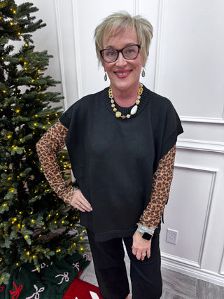 Tye Sweater Vest - Black