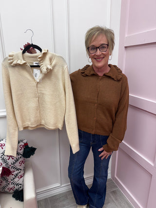 Sophia Scalloped Collar Cardigan