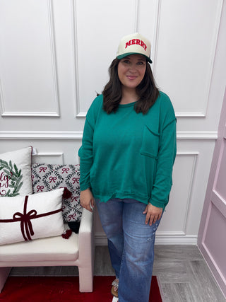 Oaklyn Knit Sweater - Dynasty Green