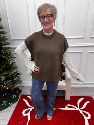 Tye Sweater Vest - Brown