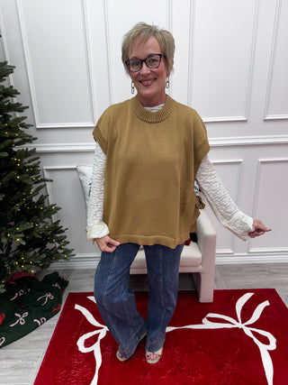 Tye Sweater Vest - Tan