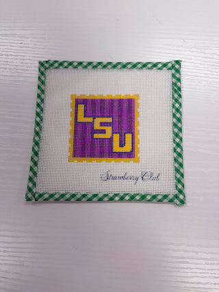 LSU Stamp Bag Tag Canvas