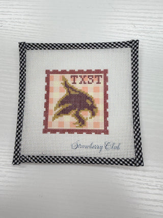 TXST Stamp Bag Tag Canvas