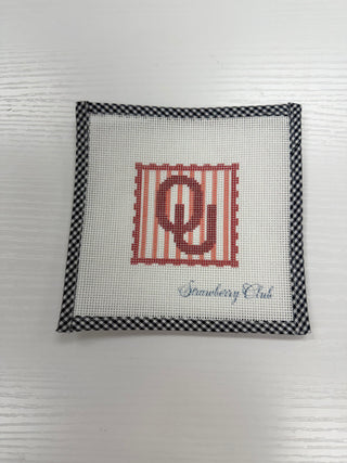OU Stamp Bag Tag Canvas