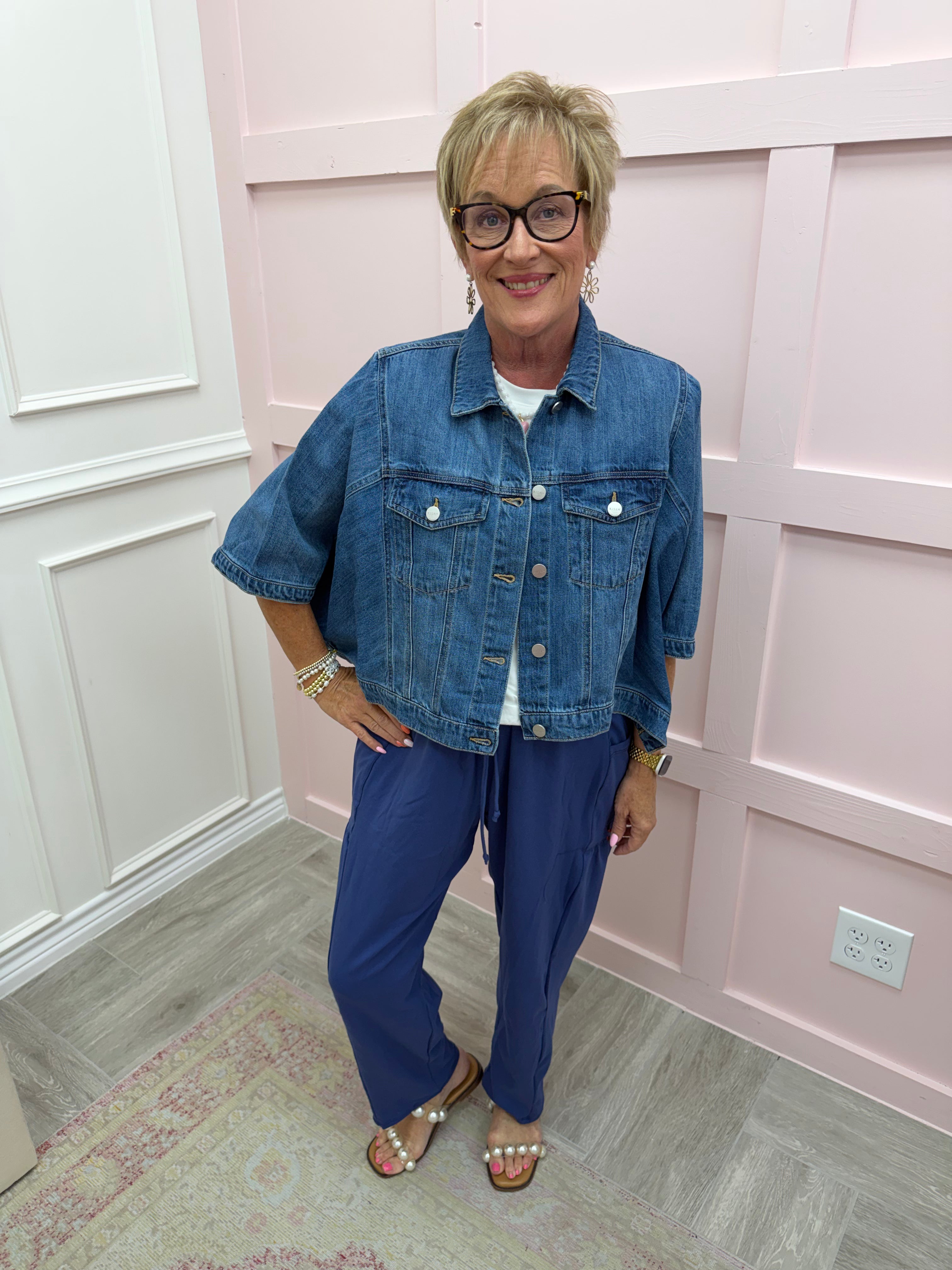 The Best Part Denim Cape