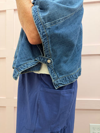The Best Part Denim Cape