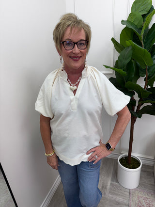 Meadow Grace Top - Ecru