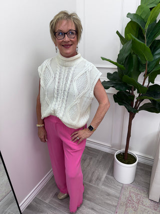 Amazing Day Wide Leg Pant - Peony