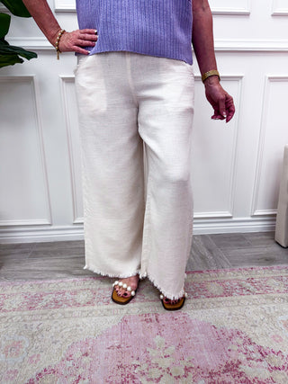 Amazing Day Wide Leg Pant - Cream