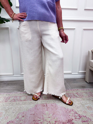 Amazing Day Wide Leg Pant - Cream