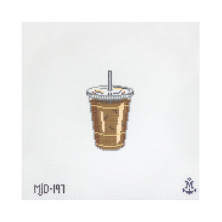 Iced coffee needlepoint canvas