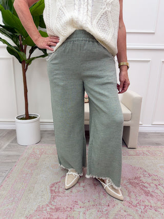 Amazing Day Wide Leg Pant - Sage