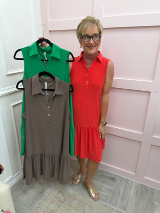 Coral Sands Dress - Mocha