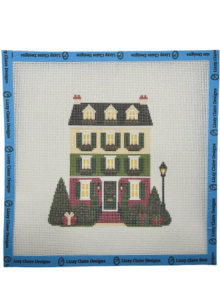 Christmas Happy House Canvas (12x12)