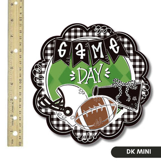 Dk Designs: Black and White Game Day Scallop Mini