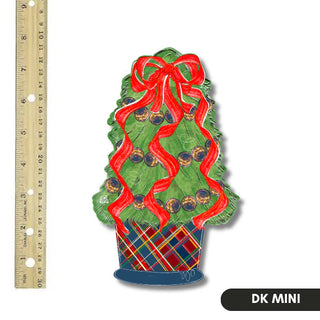 Dk Designs: Plaid Navy Tree Mini