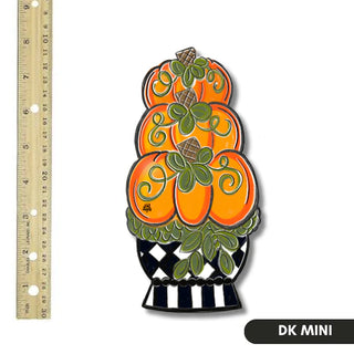 Dk Designs: Black And White Topiary Pumpkin Mini