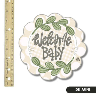 Dk Designs: Yellow Scallop Welcome Baby Mini