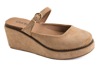 Corky's: Me Time Wedge - Camel Faux Suede