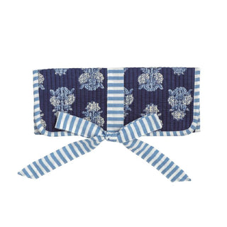 Block Print Jewelry Roll - Navy