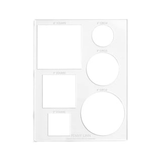 Acrylic stencil sheet with squares and circles