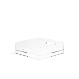 Scalloped clear acrylic tray