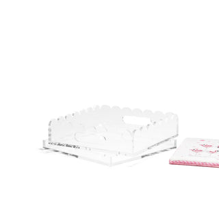 Scallop Acrylic Tray 8x8