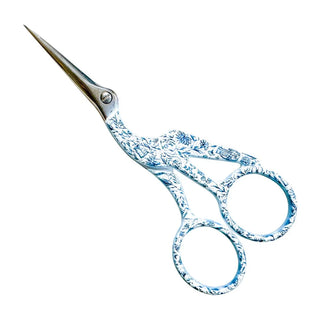 Needlepoint Print Crane Scissors - Large