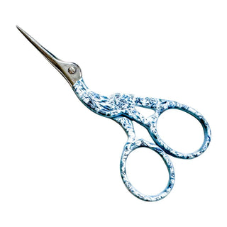 Needlepoint Print Crane Scissors - Small