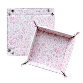Needlepoint Print Valet Tray - Pink