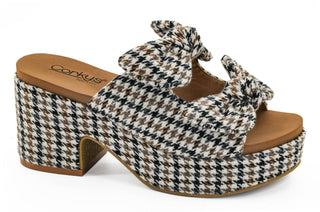 Corky's: Put A Bow On It - Black Tan Houndstooth