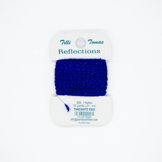 Reflections silk and metallic thread in Tanzanite