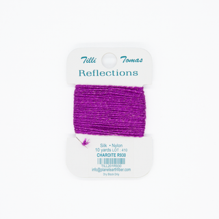 Reflections silk and metallic thread in Charoite